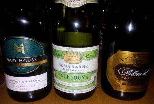Mud House, Beaucharme Chardonnay, Blondel Champagne